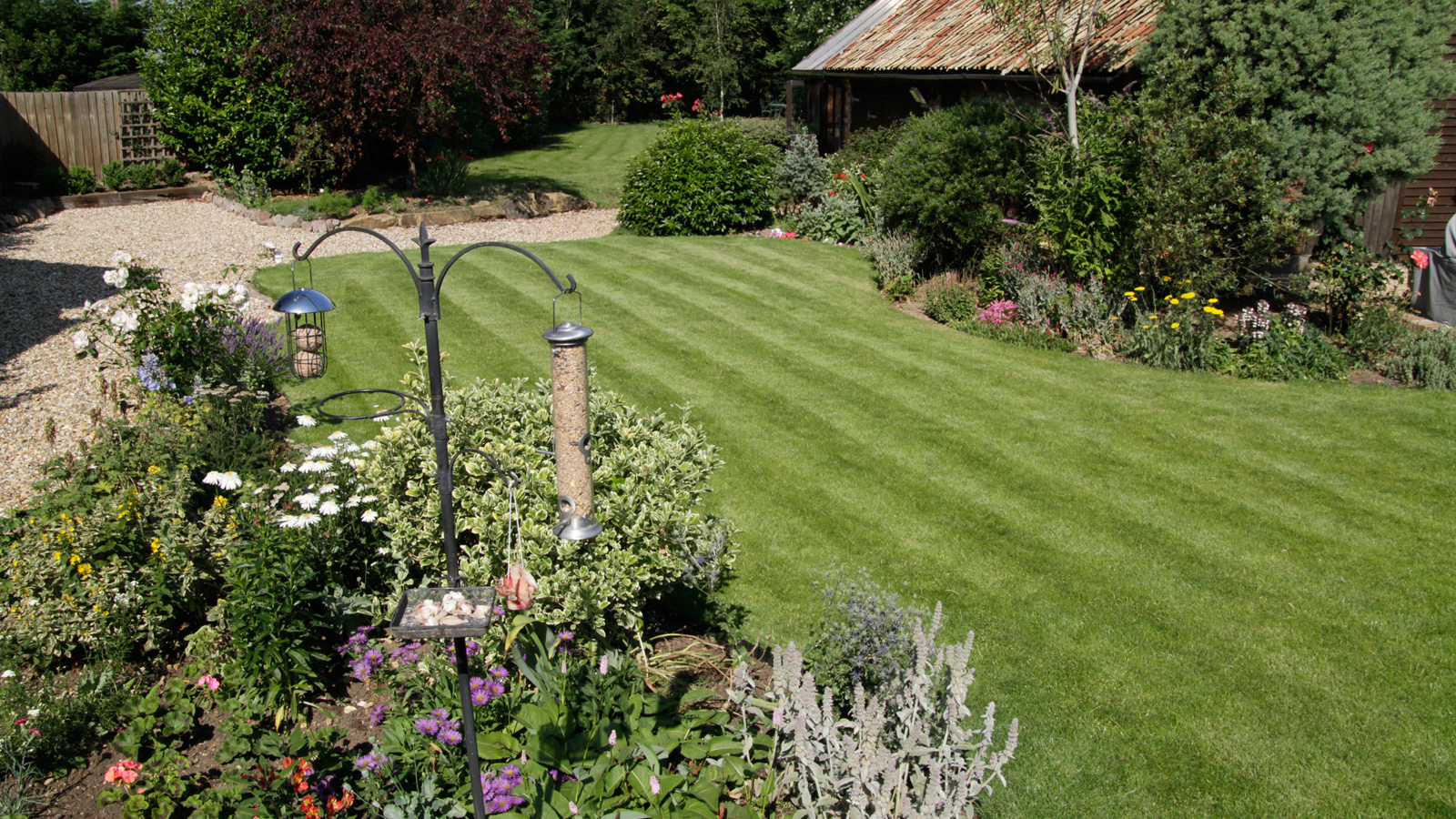 Beautifully mown lawn