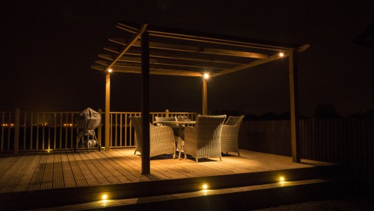 Garden lighting decking