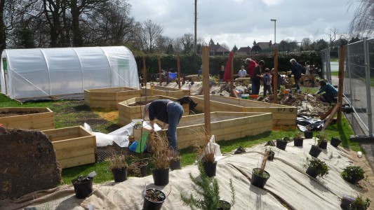 Duxford school garden volunteer day