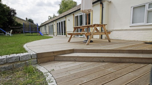 Softwood decking