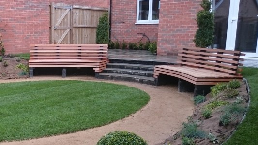 Saffron Walden terraced garden